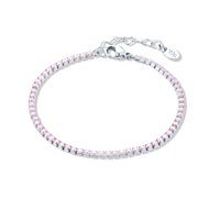 Bracciale Brand Donna Tennis colorato in Acciaio Zircone 14BBR043P-M - 14BBR043P-M